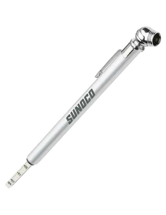 Quick View Silver Tire Gauge w/Sunoco Logo