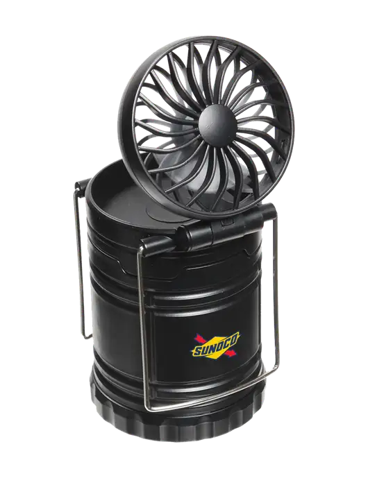 Black Retro Lantern with Fan w/Sunoco Logo