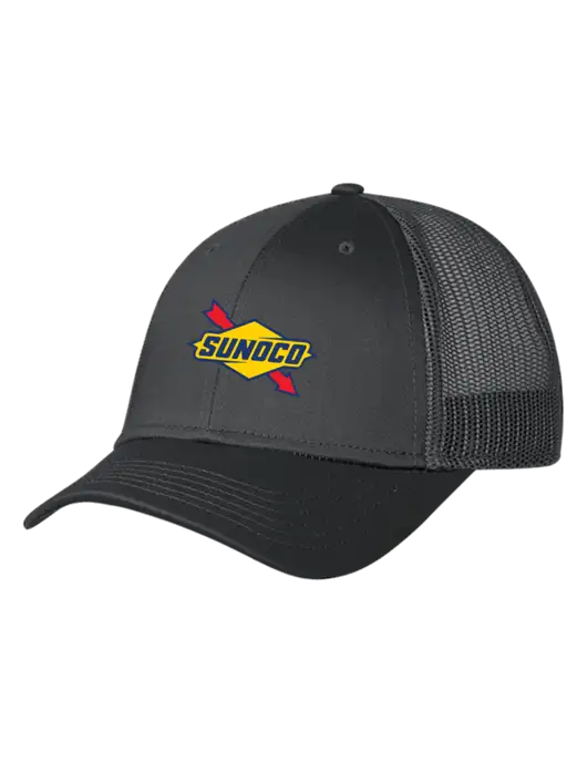 Charcoal Mesh Trucker Cap Snap Back w/Sunoco Logo
