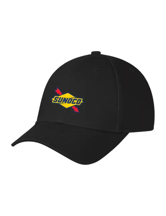 Black Structured Cap Hook & Loop w/Sunoco Logo