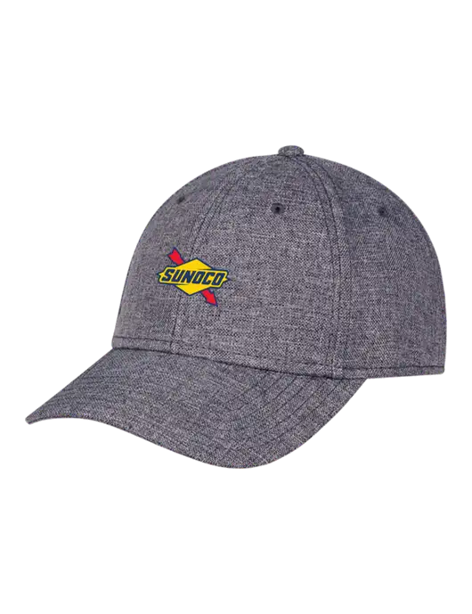 Heather Charcoal Structured Linen Look Cap Hook & Loop w/Sunoco Logo
