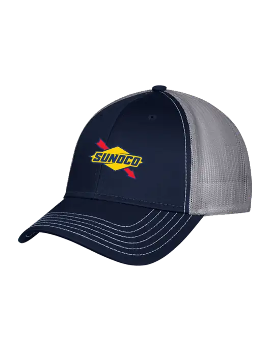 Navy/Grey Mesh Trucker Cap Snap Back w/Sunoco Logo