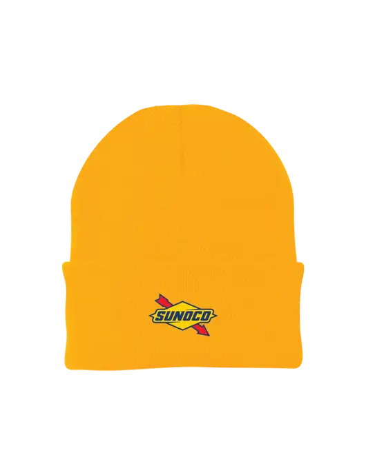 Gold Knit Cap w/Sunoco Logo