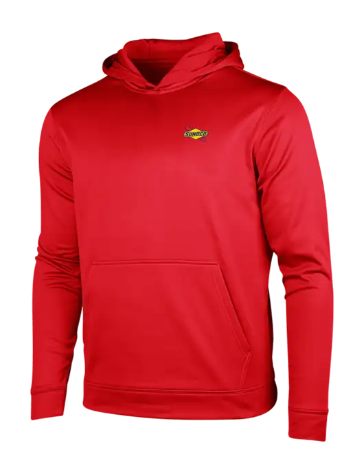 Deep Red Sport-Wick Fleece Hooded Pullover w/Sunoco Logo