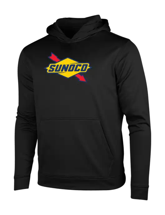 Black Fleece Sport-Wick Hooded Pullover w/Sunoco Logo