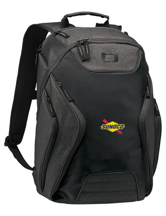 OGIO Black/Heather Grey Hatch Laptop Backpack
 w/Sunoco Logo