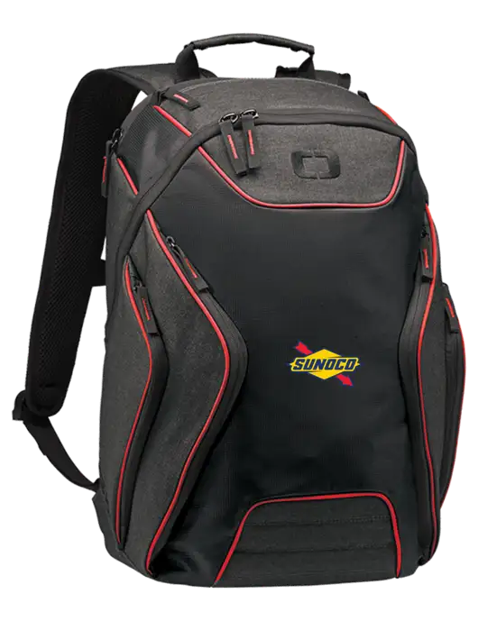 OGIO Red/Heather Grey Hatch Laptop Backpack
 w/Sunoco Logo