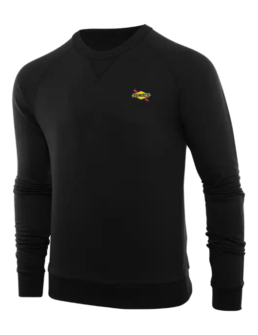 Allmade Deep Black Organic French Terry Crewneck Sweatshirt w/Sunoco Logo