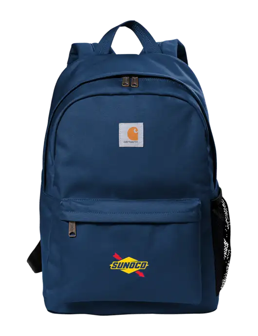 Carhartt Navy Canvas Backpack w/Sunoco Logo