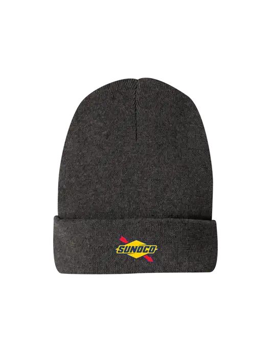 Recycled Charcoal Heather Beanie w/Sunoco Logo
