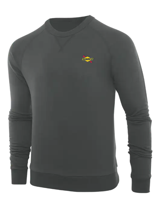Allmade Charcoal Grey Organic French Terry Crewneck Sweatshirt w/Sunoco Logo