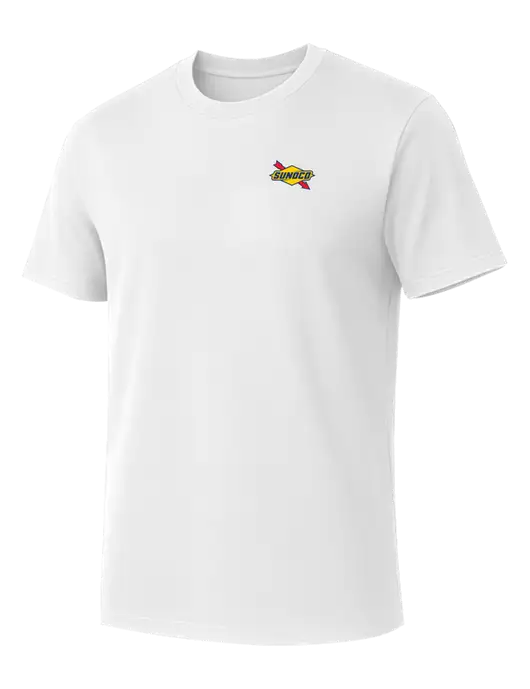 Allmade Bright White Organic Cotton Tee w/Sunoco Logo