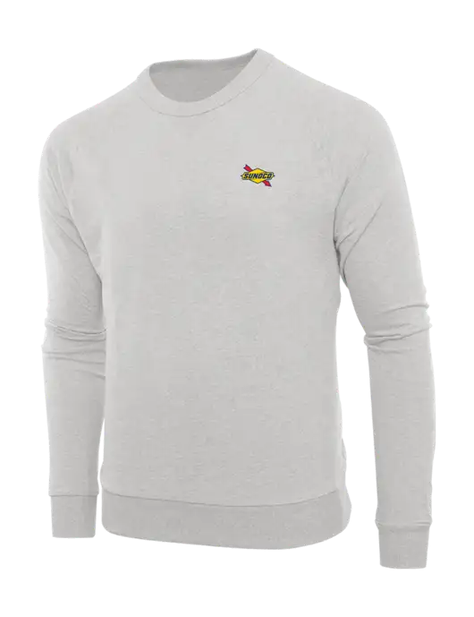 Allmade Granite Grey Heather Organic French Terry Crewneck Sweatshirt w/Sunoco Logo