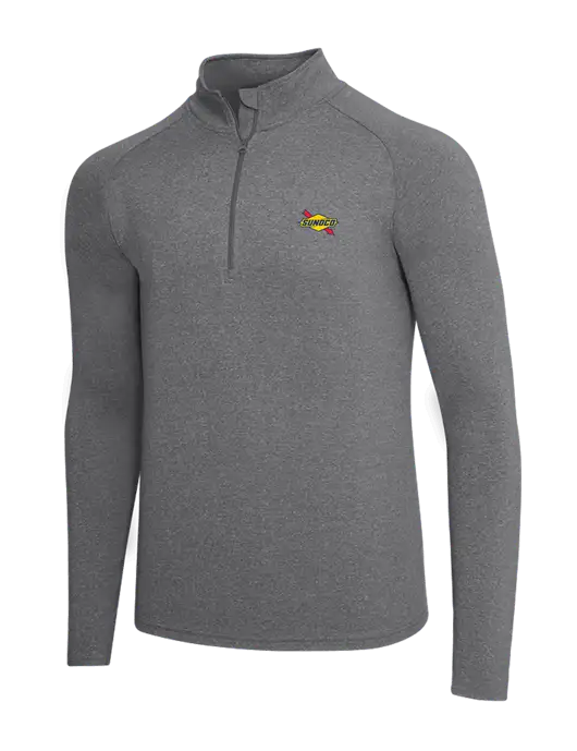 Dark Grey Heather Sport Wick Stretch 1/4 Zip Pullover w/Sunoco Logo