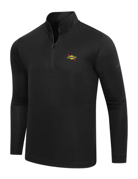 Adidas Black Lightweight Quarter Zip Pullover w/Sunoco Logo