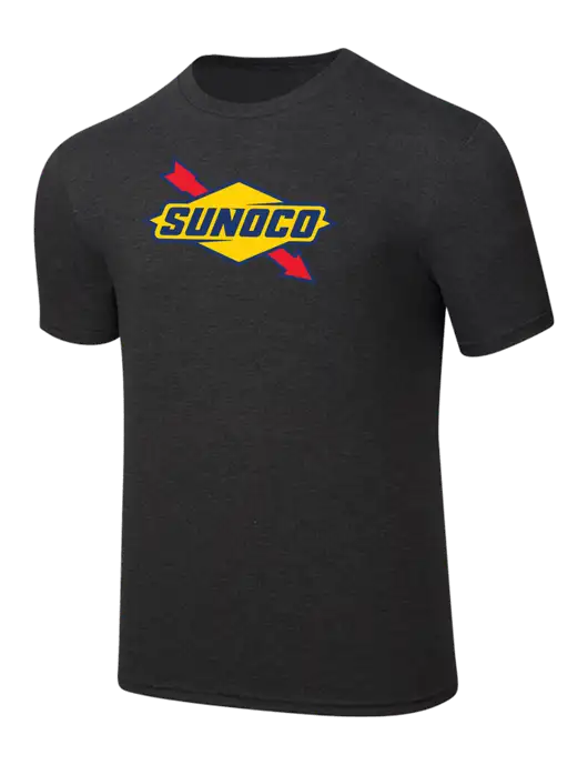 Simply Soft Black Frost 4.5oz  Poly/Combed Ring Spun Cotton T-Shirt w/Sunoco Logo
