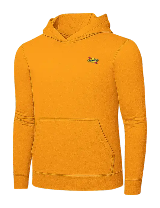 Yellow Gold 7.8 oz Ring Spun Hooded Sweatshirt w/Sunoco Logo