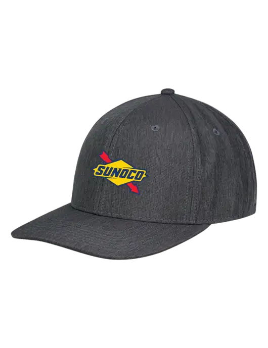 Premium Modern Structured Twill Heathered Charcoal Snapback Cap w/Sunoco Logo