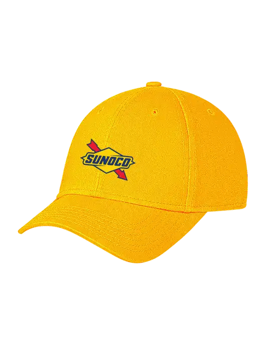 Yellow Gold Structured Soft Snap Closure Hook & Loop Cap w/Sunoco Logo