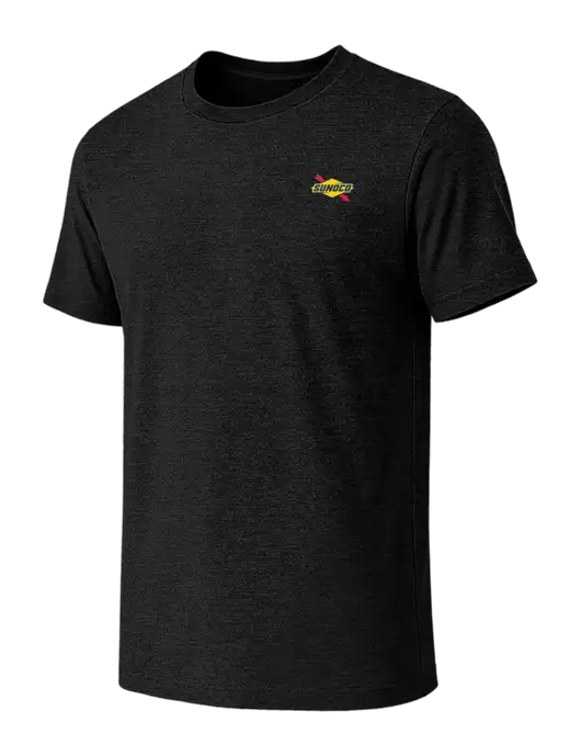 BELLA+CANVAS Black Heather CVC Short Sleeve Tee w/Sunoco Logo