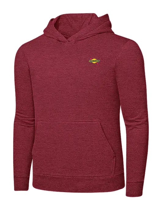 Heather Red 7.8 oz Ring Spun Hooded Sweatshirt w/Sunoco Logo
