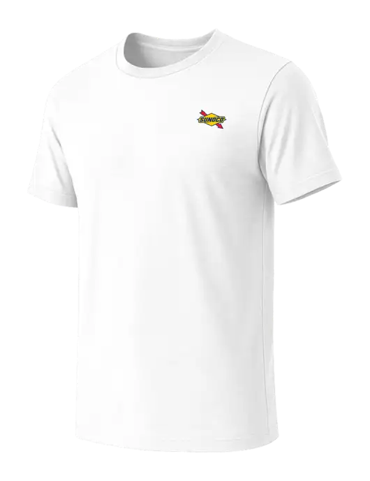 BELLA+CANVAS White Blend CVC Short Sleeve Tee w/Sunoco Logo