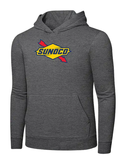 Graphite Heather 7.8. oz Ring Spun Hooded Sweatshirt w/Sunoco Logo