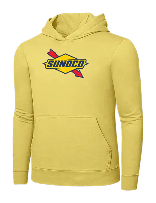 Yellow 7.8. oz Ring Spun Hooded Sweatshirt w/Sunoco Logo
