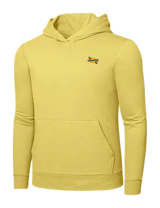 Yellow 7.8. oz Ring Spun Hooded Sweatshirt w/Sunoco Logo