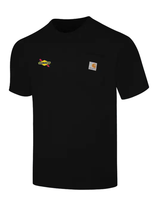 Carhartt Workwear Black Pocket Short Sleeve T-Shirt w/Sunoco Logo