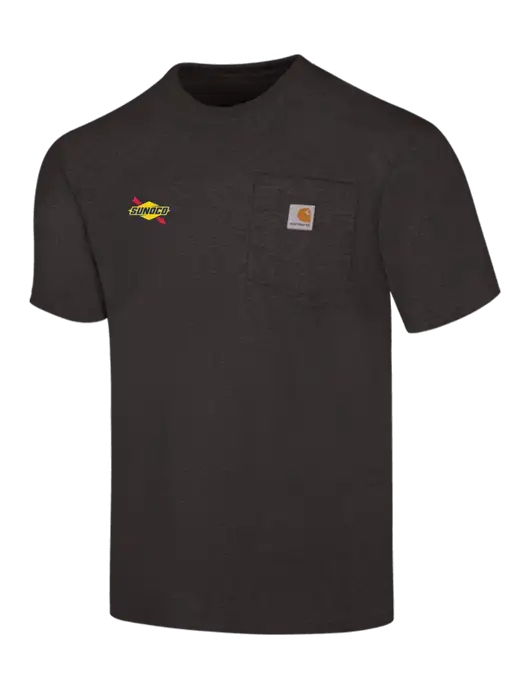 Carhartt Workwear Charcoal Heather Pocket Short Sleeve T-Shirt w/Sunoco Logo