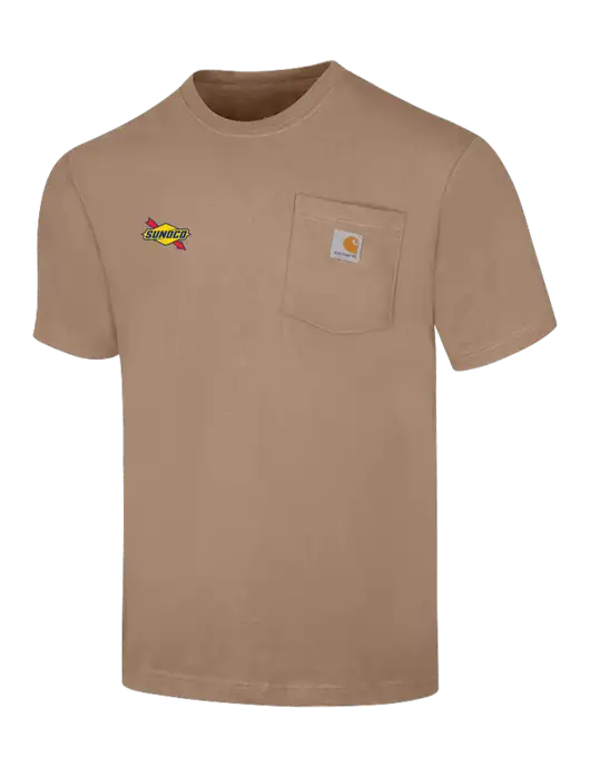 Carhartt Workwear Dark Tan Pocket Short Sleeve T-Shirt w/Sunoco Logo