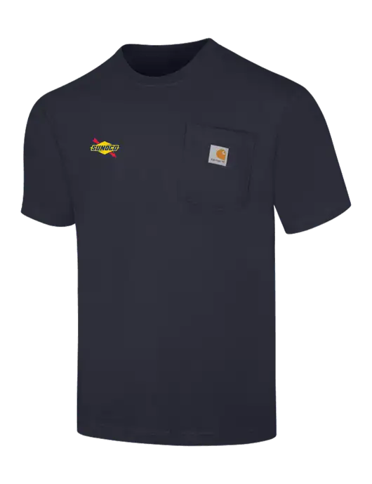 Carhartt Workwear Dark Navy Pocket Short Sleeve T-Shirt w/Sunoco Logo