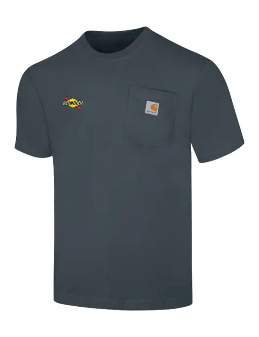 Carhartt Workwear Dark Slate Blue Pocket Short Sleeve T-Shirt w/Sunoco Logo