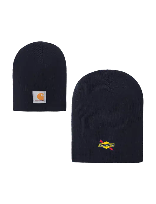 Carhartt Dark Navy Acrylic Knit Hat w/Sunoco Logo