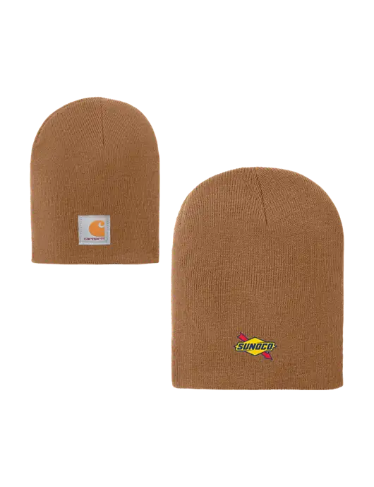 Carhartt Light Brown Acrylic Knit Hat w/Sunoco Logo