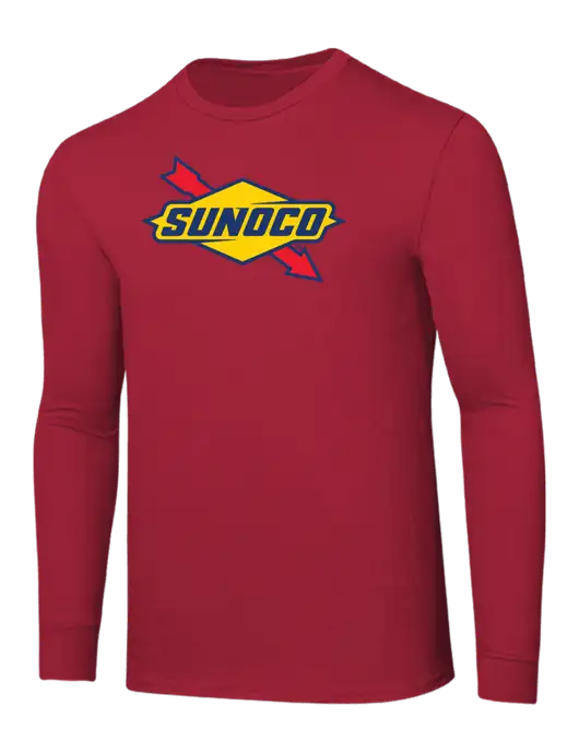 Core Blend Red Long Sleeve Tee w/Sunoco Logo