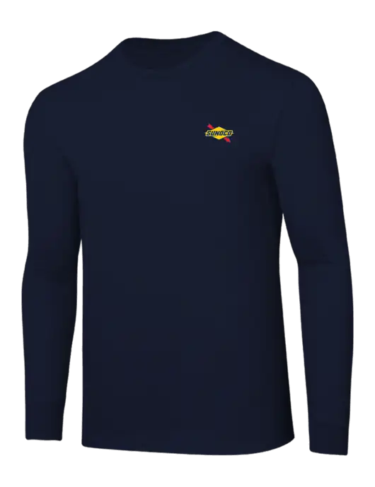 Core Blend Navy Long Sleeve Tee w/Sunoco Logo