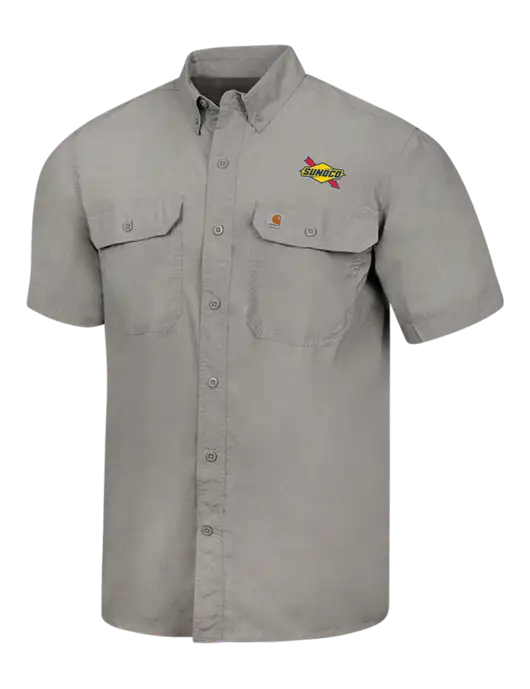 Carhartt Force Light Grey Solid Short Sleeve Shirt w/Sunoco Logo
