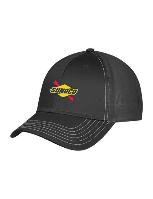 Charcoal Grey Mesh Trucker Cap Snap Back w/Sunoco Logo