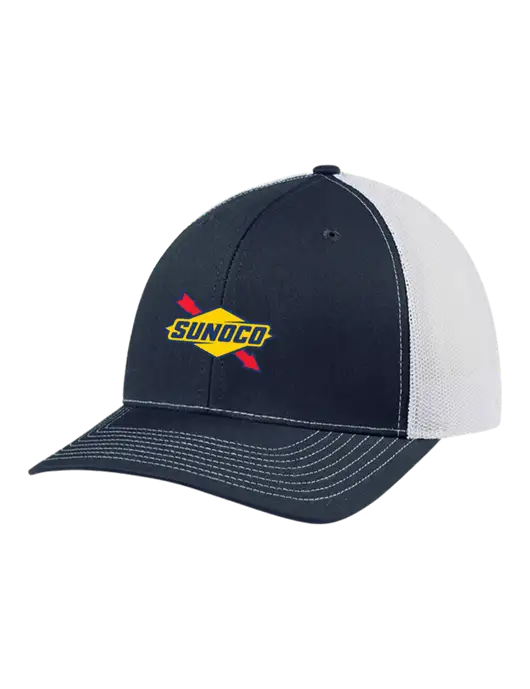 Richardson Adjustable Snapback Original 112 Trucker Cap Navy w/White Mesh w/Sunoco Logo