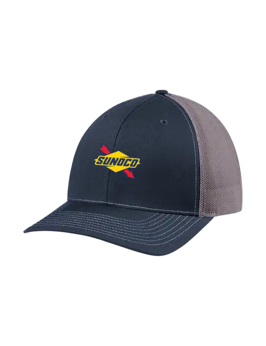 Richardson Adjustable Snapback Original 112 Trucker Cap Navy w/Charcoal Mesh w/Sunoco Logo