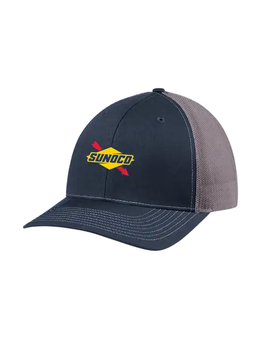 Richardson Adjustable Snapback Original 112 Trucker Cap Navy w/Charcoal Mesh w/Sunoco Logo