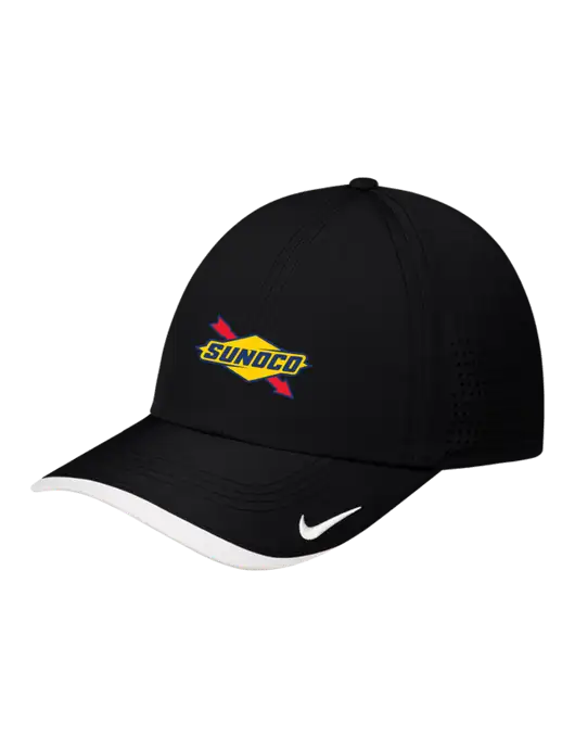 Nike Black/White Dri-FIT Perforated Performance Cap w/Sunoco Logo