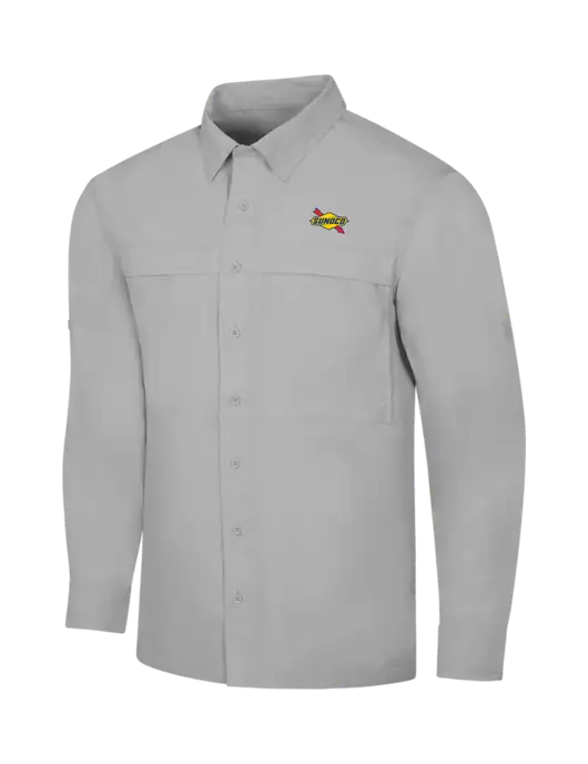 Light Grey Long Sleeve UV Daybreak Shirt w/Sunoco Logo