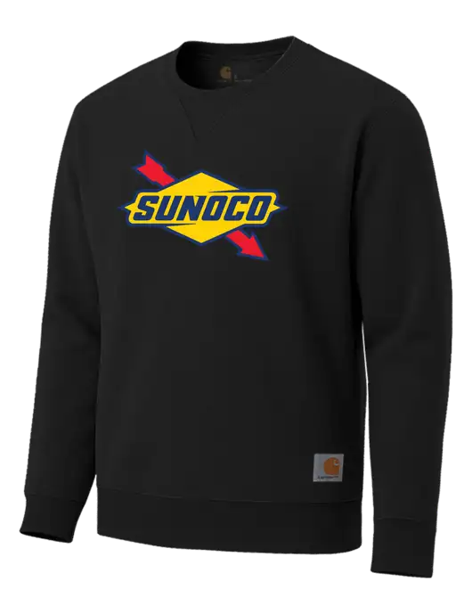 Carhartt Black Midweight Crewneck Sweatshirt w/Sunoco Logo