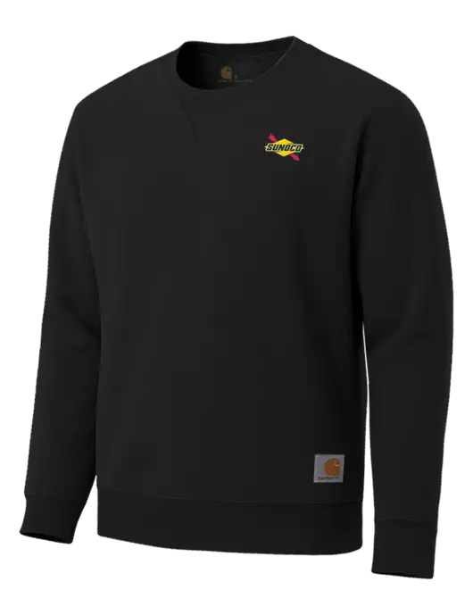 Carhartt Black Midweight Crewneck Sweatshirt w/Sunoco Logo
