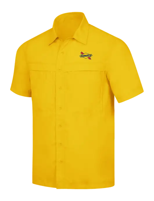 Yellow Gold Short Sleeve UV Daybreak Shirt w/Sunoco Logo