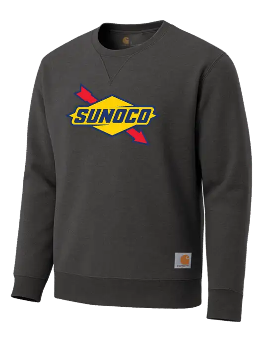 Carhartt Dark Grey Heather Midweight Crewneck Sweatshirt w/Sunoco Logo