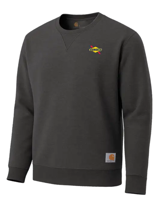 Carhartt Dark Grey Heather Midweight Crewneck Sweatshirt w/Sunoco Logo